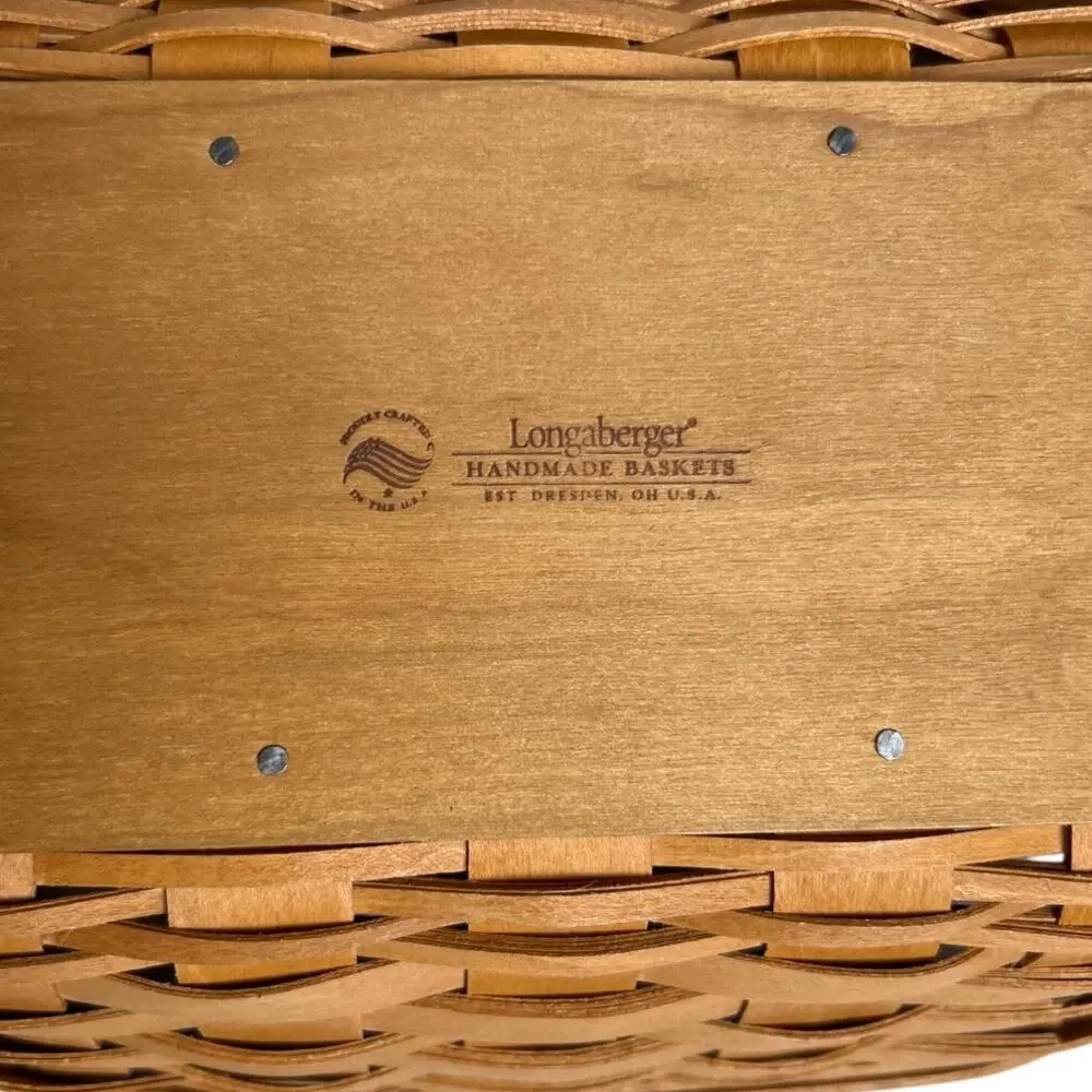 NWT Longaberger Handwoven In Ohio Handmade Fall Harvest Basket